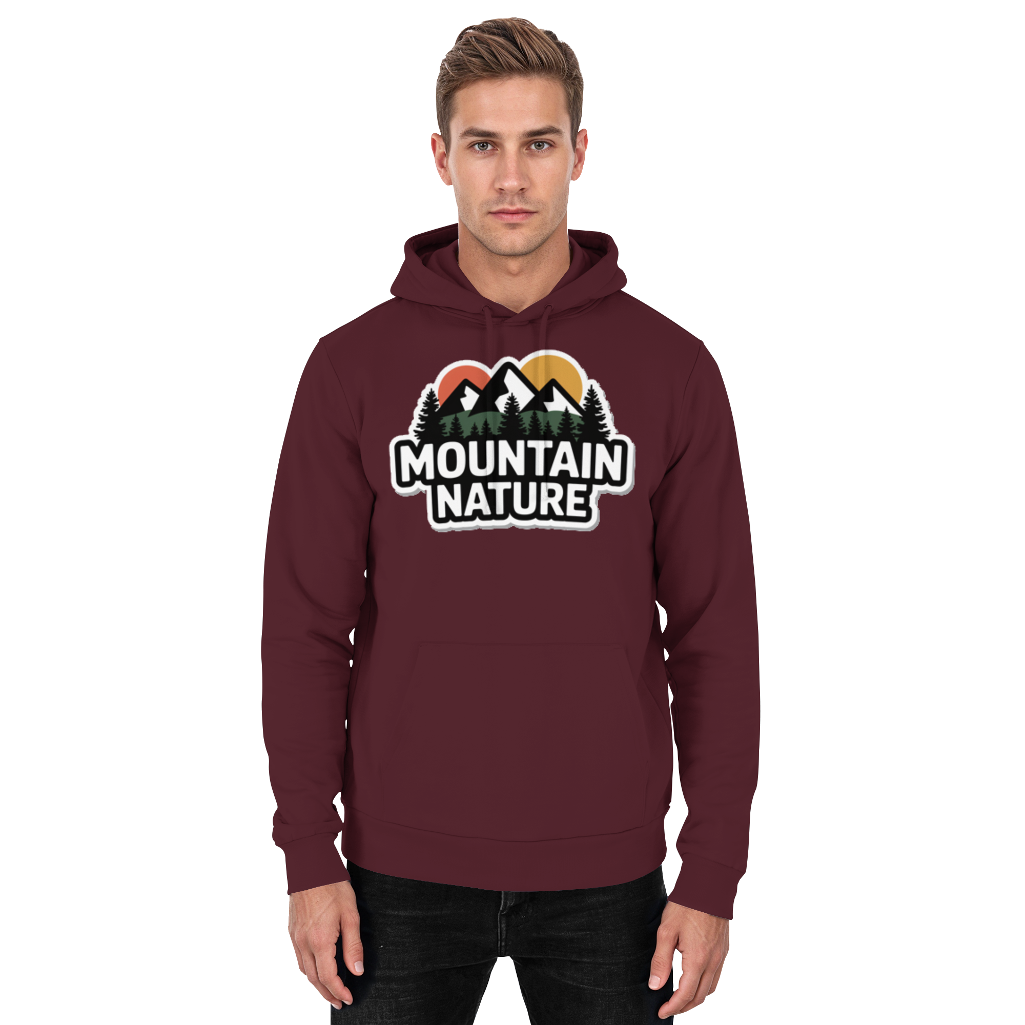 Mountain nature - Basic Unisex Hoodie - Arvenzo
